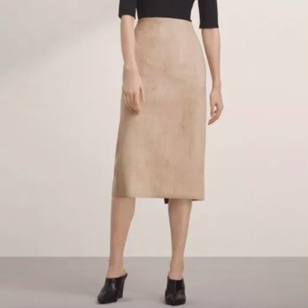 Aritzia Babaton Faux Suede Pencil Skirt in Black (Sz 4)